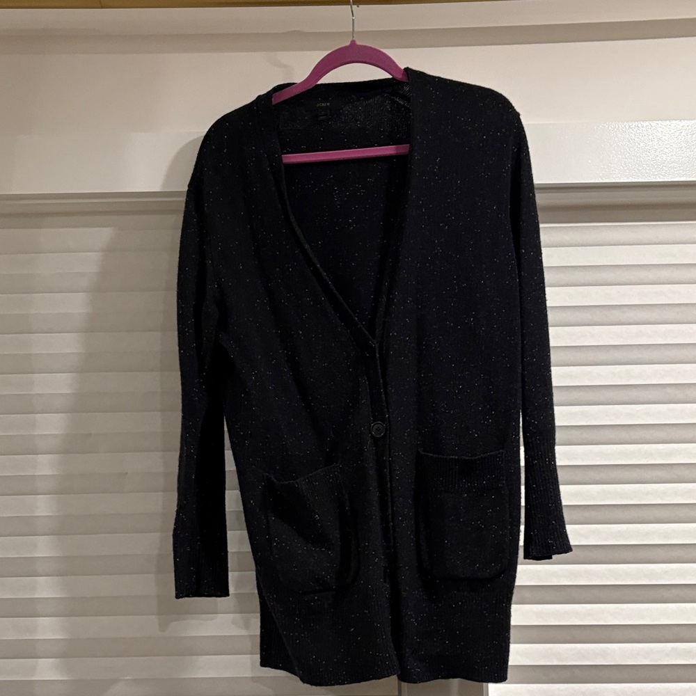 J Crew Black Women's charcoal Sweater with Pockets. J crew. Medium